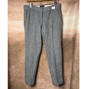 J.Crew Wool‎ Herringbone Cafe Capri Pants Size 2